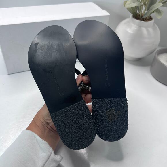 Ancient Greek Polytimi Crystals Strappy Flat Slip On Sandals Women's US 5M - Picture 8 of 9